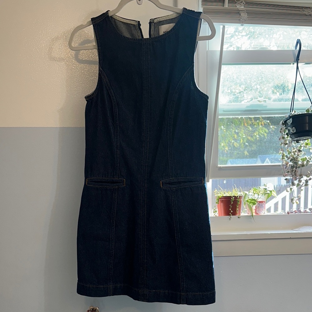 Reformation Denim Sleeveless Mini Dress